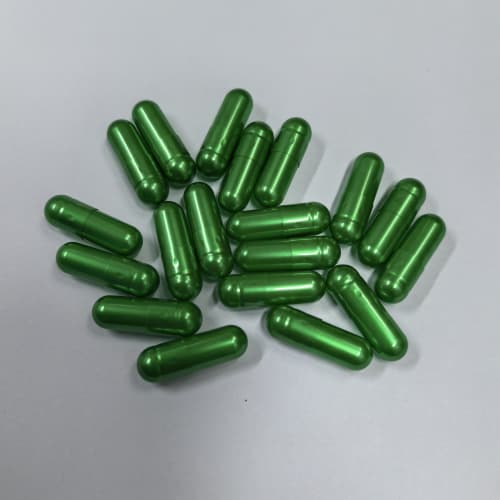 Dark Green Pearl Gelatin Capsules